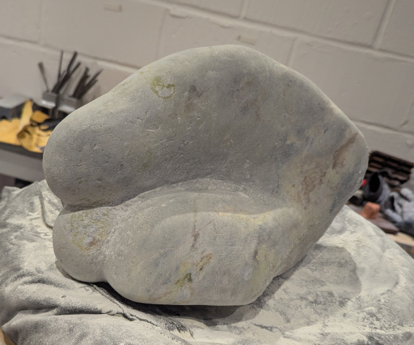 a sculpture depicting abstract shapes