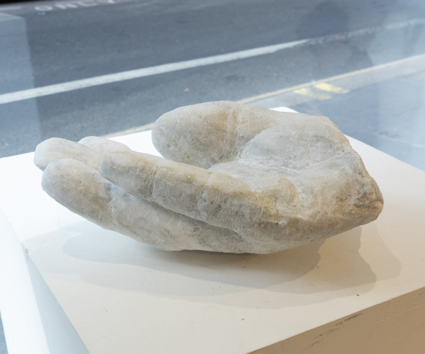 a sculpture depicting a hand