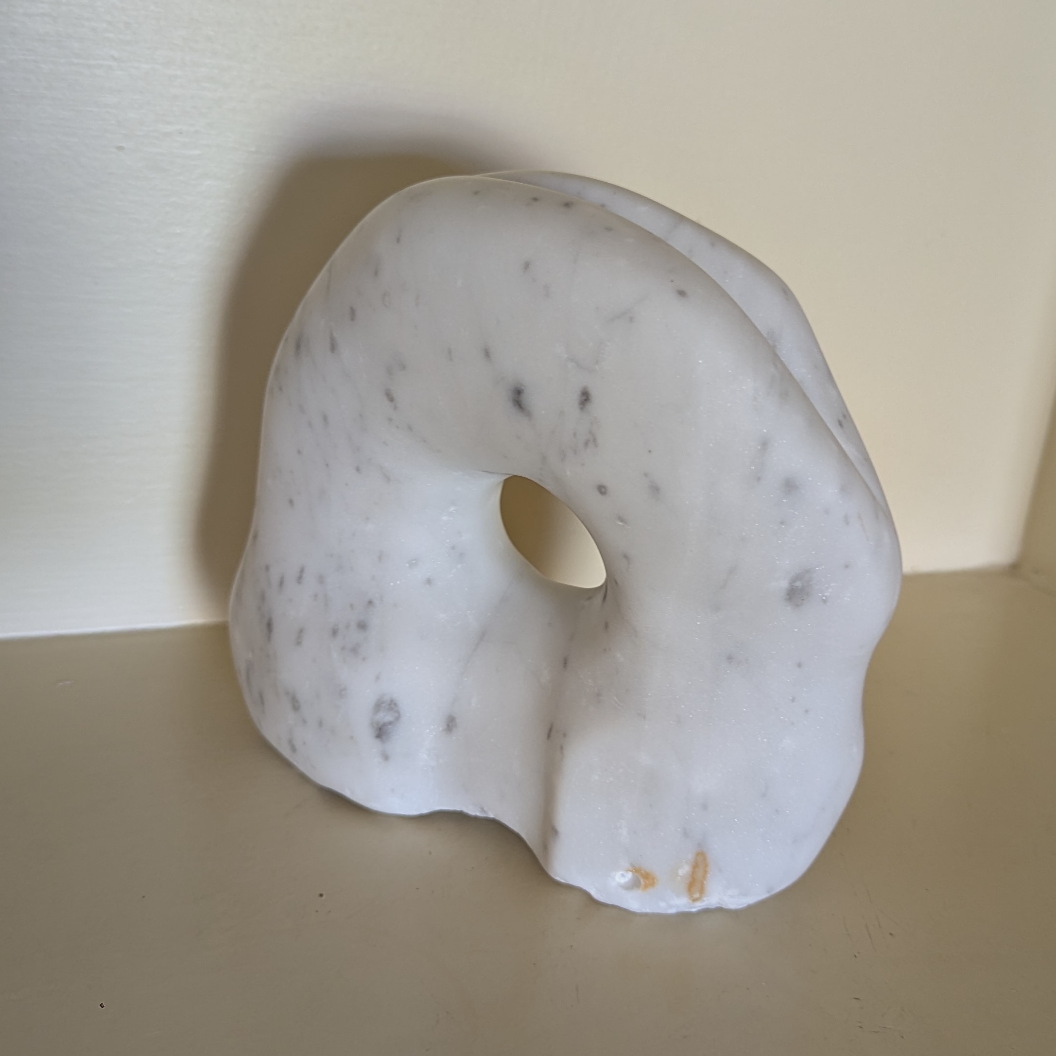 an abstract sculpture made from marble